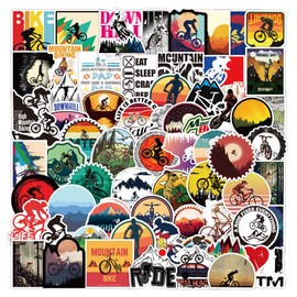 100 PCS Mountain Bike Stickers, Cool Outdoor MTB Waterproof Vinyl Decal for Teen Adult Boy, DIY Decoration for Water Bottles Bike Skateboard Luggage Computer Bicycle Refrigerator Cup Luggage Travel