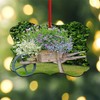 CafePress Wooden Wheelbarrow Planter Scroll Holiday Ornament 4" x 2.75"