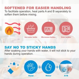 2 Pound Natural Epoxy Putty Sculpt Clay, 2 Part (A & B) Modeling Compound for Sculpting, Modeling, Building, Repairing, Self-Hardening Epoxy Clay Easily Repairs Metal, Wood, Tile, Ceramics, Plastic