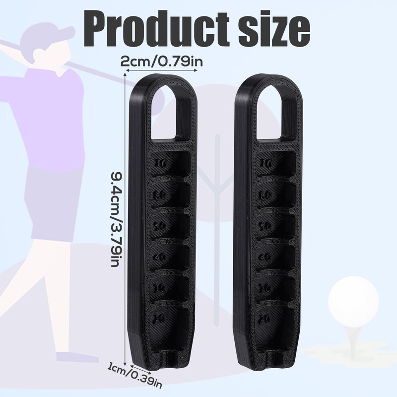 Gosknor 2pcs Golf Tee Height Adjuster, 6 Settings Precision Adjustable