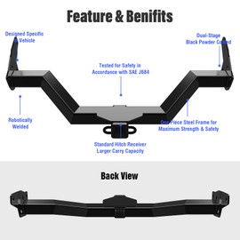 APS Rear Towing Hitch Receiver, Class 3 Trailer Hitch Compatible with Nissan Xterra 2005-2015