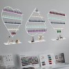 OCASAMI White Wall Nail Polish Storage Racks Heart-shaped Display Rack