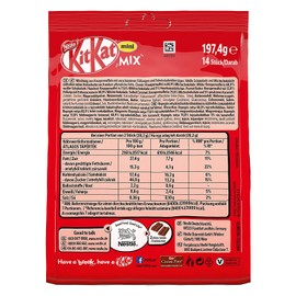 3x Nestlé Kitkat Mini Mix Schokoladenriegel, 14 Riegel, 197,4g Beutel