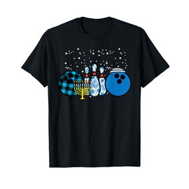 Hanukkah Bowling Chanukah Jewish Bowler Women Kids Men Youth T-Shirt