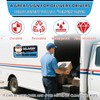 Delivery Driver Magnet for Car, Reflective Caution Frequent Stops Car