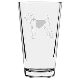 Perro grabado con temático todo propósito 453,59 G Libbey vaso de pinta