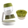 KASHLAND Soap Dispenser Palm Dish Scrub Brush with Storage Bracket