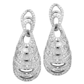trendor Silver earrings with zirconia earrings luxury for women, this magical silver jewellery is a great gift idea for women 80722