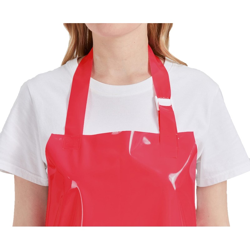 Nanxson Apron TPU Waterproof Neck shoulder Adjustable Thin Hook Transparent