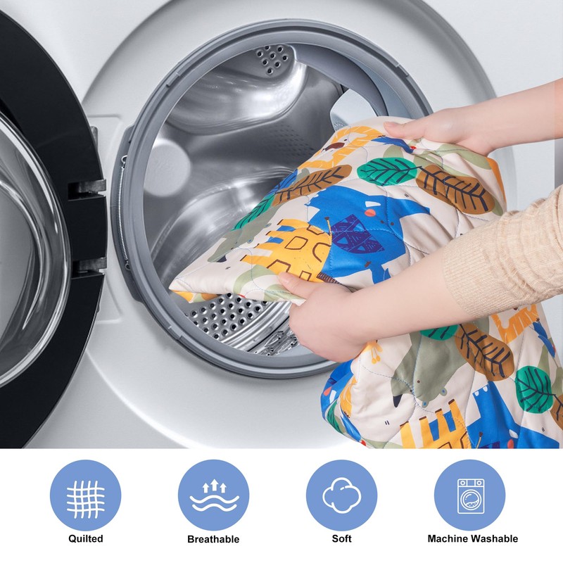 TILLYOU Pack and Play Sheet - Soft Quilted Crib Cover