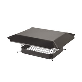 Draft King CBO1216 Bolt On Black Galvanized Steel Single Flue Chimney Cap, 12" x 16"
