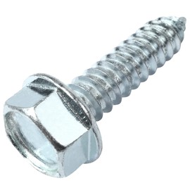 AERZETIX - C58622 - Set of 25 Self Tapping Metal Screws Diameter 6.3 x 25 mm with Flange - with Hexagonal Head - DIN6928 - Galvanised Steel - Colour Silver