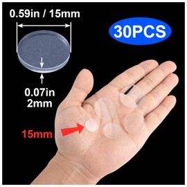 YANGWRshop 30 Pcs Glass Table Top Anti Slip Pads, Glass Table Top Bumpers, Rubber Table Protector for Kitchen, Cabinets, Laptop (2mm)