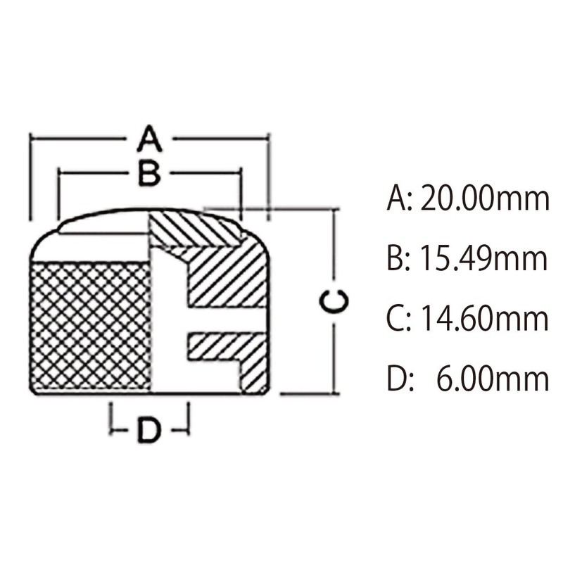 Q-Parts Dome Guitar Knob, Chrome with Pink Crystal Inlay