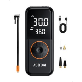 AstroAI L4 Tire Inflator Portable Air Compressor, 150PSI Portable Air Pump for Car Tires with Pressure Gauge LED Light, Electric Air Pump Quick Inflation for Cars, Motorcycles, Bikes, Tires, Balls