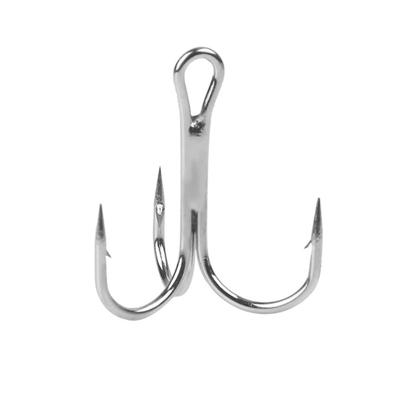 Treble Fishing Hooks, 80PCS Small Round Bend Triple Hard Lure