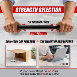 Vepagoo 27 inch 90Lb/400N Per Gas Struts Shock Lift Support for Truck Bed Cover Undercover Topper Pickup Tonneau Cover and Other Heavy Duty Application,ST270P90,C1615134,2pcs (1 Pair)