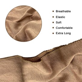 4 Packs Stretch Jersey Turban Head Wrap Scarf Headwraps for Women African Head Wraps Long Hair Scarf Ultra Soft Breathable Solid Color Turban Tie Large Headband (Black, Purple,Brown,Blue)