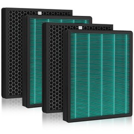 NXBHG 400/400S Replacement Filter Set for Coway AIRMEGA Max2 400/400S Air Puri-fier, Max 2 High efficiency and Active Carbon Filter, AP-2015-FP.