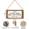 Mdulftar Rustic Farmhouse Wooden Sign, Please Do Not Ring Bell
