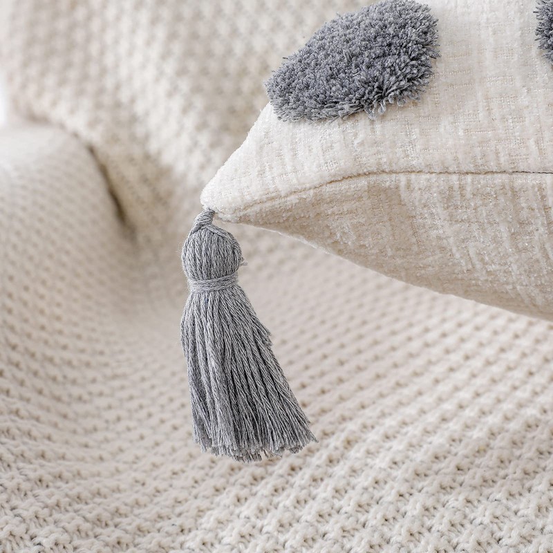 PANOD Super Soft Farmhouse Decorative Plush Throw Pillow Covers 24