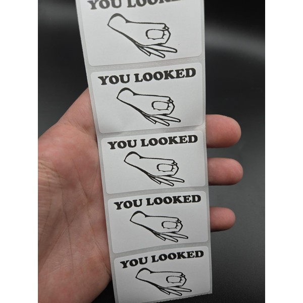 50PCS Circle Meme Game Stickers You Looked You Lose Hand