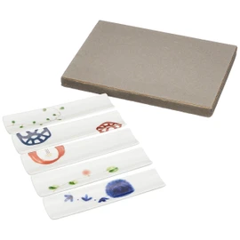 Arita Ware 57102 Ichimine Kiln Picture Change, Slim, Chopsticks Rest, Delicacy, 5 Pieces