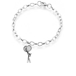 S10 Badminton Rackets fine lead free English Pewter charm on a belcher link chain anklet bracelet