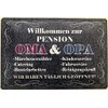 Deko7 Tin Sign 30 x 20 cm Welcome to the Pension Grandma & Grandpa