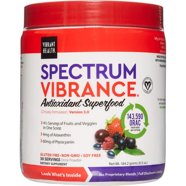 Vibrant Health, Spectrum Vibrance, Vegan Antioxidant Superfood Powder, 30 Servings (FFP)