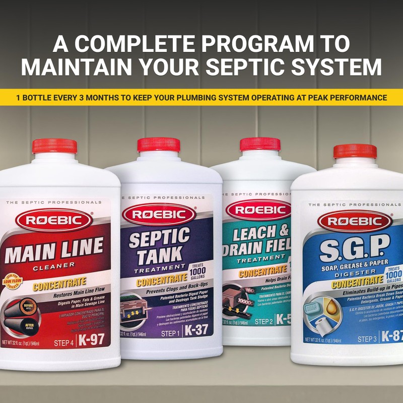 Roebic SMP-1000-PAK-1 Complete Septic System Maintenance Kit: 4 Quarts, Pack
