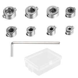 8 Piece Depth Stop Rings Set, Depth Stop for Drills with Hex Wrench, 3-10 mm Depth Stop for Drill, Drill Depth Limiter for Drill Woodworking, Locator Depth Limiter Dowels