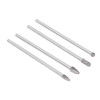 4Pcs Extended Carbide Rotating Burr Set 1/4in Shank Tungsten Steel
