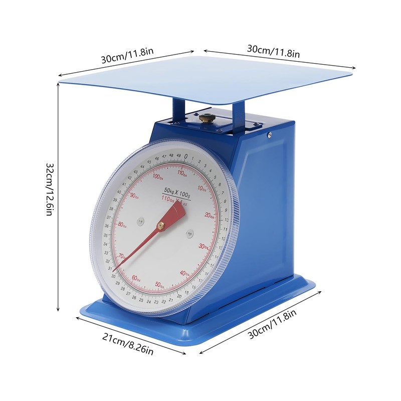 BANEBONE Industrial Mechanical Dial Scale with Iron Platform for Precise