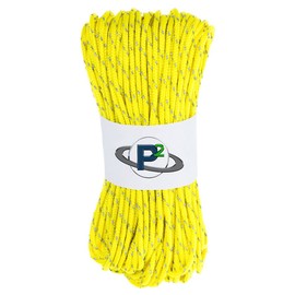 Paracord Planet Fluorescent Reflective 95lb Paracord – Type I Tactical Parachute Cord for Hiking, Camping, and Fishing – Neon Yellow (25 Feet)