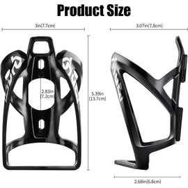 Rarapop Bike Water Bottle Cage Ultra-Light Bicycle Bottle Holder Universal Bike Cup Holder Rack for Bicycle, Cycling, MTB, Road/Mountain Bikes 2 Pack