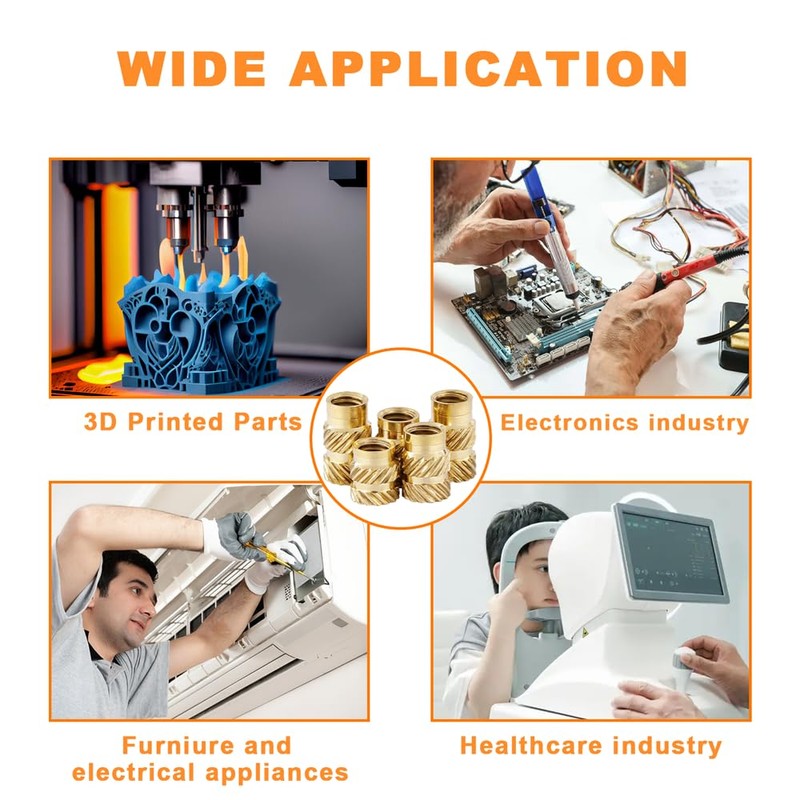 340 Pcs Threaded Inserts for Plastic, M2 M2.5 M3 M4