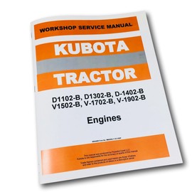 Kubota Kh16 Excavator D1402 Engine Service Manual Repair Shop Book