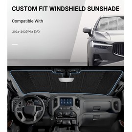 Pigenius Windshield Sunshade for Kia EV9 2024-2026 (3-Row EV SUV), Reversible Silver/Black