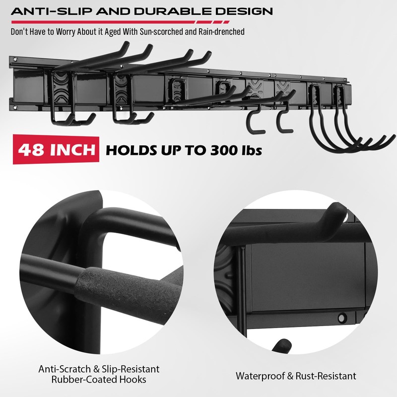 48" Heavy Duty Garage Wall Organizer, Wall Mount Tool Storage