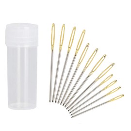 NITAIUN 60 Pcs Cross Stitch Large Eye Blunt Needles Embroidery Hand Needles Hand Sewing Stainless Steel Yarn Knitting Needles Sewing Big Eye Darning Needles 3 Sizes 1.57'' 1.46'' 1.34'' (about 60 pcs)