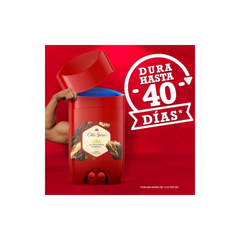 Old Spice Desodorante en barra para hombre Leña 50 g