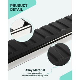 SCITOO 6.4 Inches Running Boards Compatible for 2004-2023 for Nissan for Titan Crew Cab (4 Full-Size Doors), A Pair Running Boards & Side Step Nerf Bar(Silver)