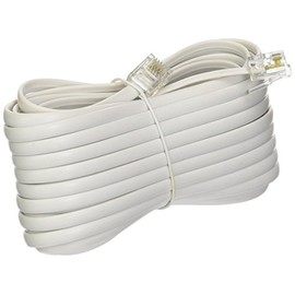 Trisonic TS-825 Telephone Extension Cord Phone Cable, White