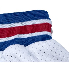 CAIYOO Space Movie Youth Basketball Shorts for Boys Fit Age 5-18 Kids (White, Medium)