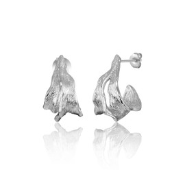 Shuxin Chunky Gold Silver Earrings for Women Sterling Silver Large Hoop Earrings Hypoallergenic Gold Drop Earrings Statement Vintage Brushed Stud Earrings Fashion Jewellery for Girls