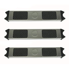 Aqua Select Replacement Stainless Steel Pool Ladder Steps with Non-Slip Grip Pads | Pack of 3 | Fits 1.90" OD Ladders for Above Ground or Inground Swimming Pools | 250 Pound Capacity
