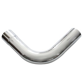 Blitech Racing Chrome 90 Degree 4"ID/OD x18 inch Arm Exhaust Elbow Pipe 18"Pipe Tube