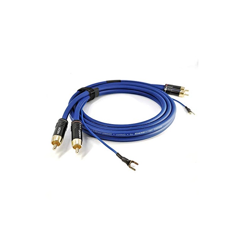Phono Cable 75 cm with Extra Long Earth Cable Shielded