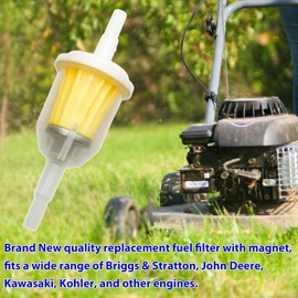 2 Pieces Gas Inline Fuel Filters 1/4 Inch x 5/16 Inch Small Engine Replaces fit for Kawasaki Kohler Briggs Stratton John Deere